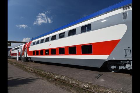 Tver Carriage Works double-deck seating coach for Federal Passenger Co.